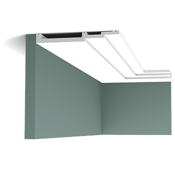 Карниз Orac Decor ДЮРОПОЛИМЕР SX181 HIGH LINE д 2000 x в 200 x ш 22 см